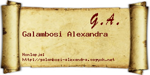 Galambosi Alexandra névjegykártya
