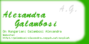 alexandra galambosi business card